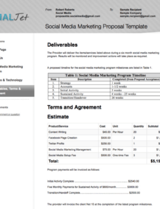 Editable Hourly Rate Fee Proposal Template Excel Sample