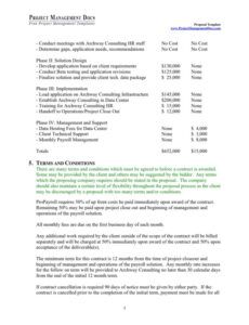 Editable Hourly Rate Fee Proposal Template Word