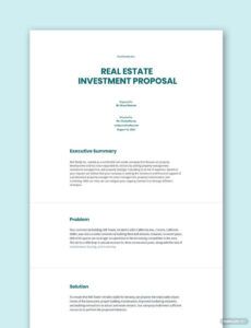 Editable Real Estate Development Proposal Template Excel Sample