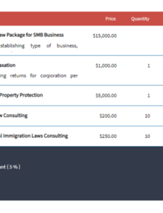 Editable Service Fee Proposal Template Doc Sample