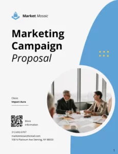 Free  Advertising Campaign Proposal Template  Sample