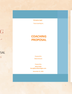 Free Blank Life Coaching Proposal Template Pdf Sample