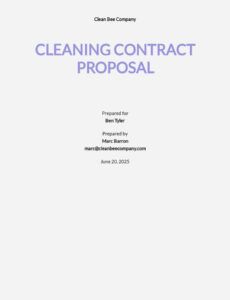 Free Blank Office Cleaning Proposal Template Doc Sample