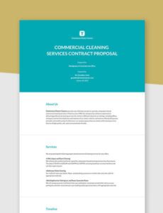 Free  Commercial Cleaning Business Proposal Template Doc Sample