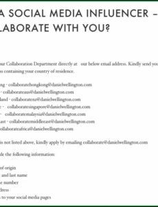 Free Custom Influencer Collaboration Proposal Template Doc