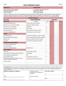 Free Custom Office Cleaning Proposal Template  Sample