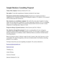 Free Editable Business Consulting Proposal Template Doc Sample