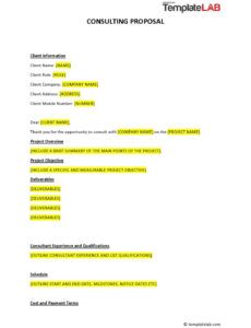 Free Editable Engineering Consulting Proposal Template Doc Sample