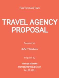 Free Printable Business Travel Proposal Template Pdf Sample