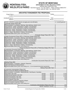 Free Printable Engineering Fee Proposal Template Word Sample