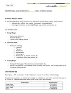 Free Printable Hourly Rate Fee Proposal Template Doc