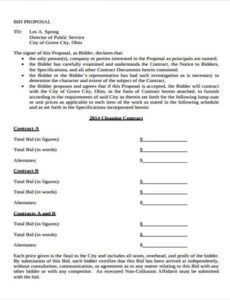 Free Printable Office Cleaning Proposal Template Doc Sample