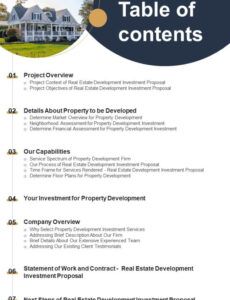 Free  Real Estate Development Proposal Template Doc Sample