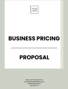 Free  Software Pricing Proposal Template Word Sample