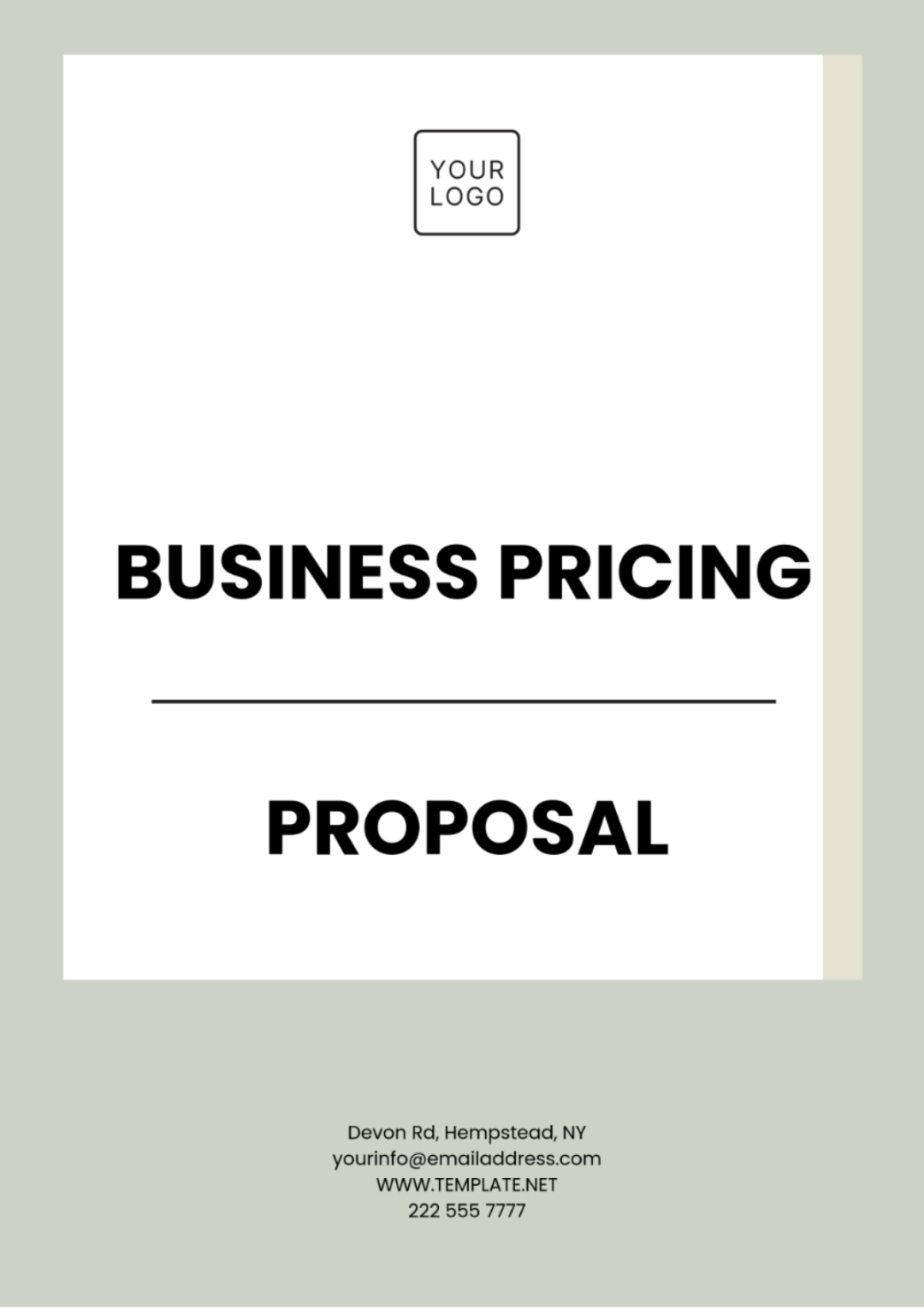 Free  Software Pricing Proposal Template Word Sample