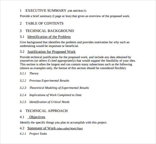 Free  Software Technical Proposal Template Doc