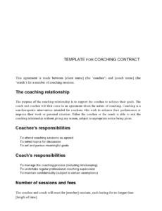 Free  Sports Coaching Proposal Template Doc