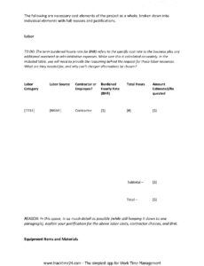 Hourly Rate Fee Proposal Template Word Sample