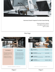 Printable Business Consulting Proposal Template Excel