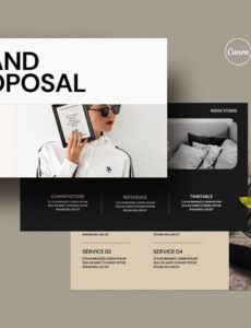 Printable Clothing Brand Proposal Template Excel