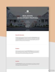 Real Estate Development Proposal Template Pdf