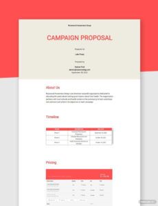 Custom Awareness Campaign Proposal Template  Sample