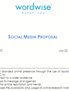 Custom Social Media Influencer Proposal Template  Sample