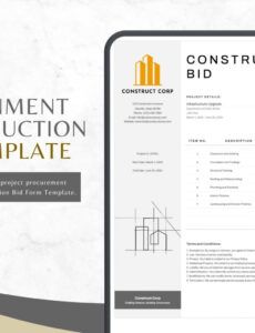 Editable Government Contract Bid Proposal Template  Sample