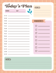 editable hourly day planner pages  10 free pdf printables  printablee hourly time management template doc