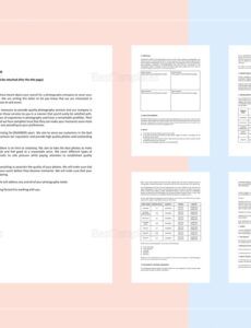 Food Photography Proposal Template