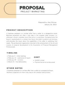 Free Blank Music Production Proposal Template Pdf