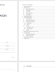 Free Custom Awareness Campaign Proposal Template Excel