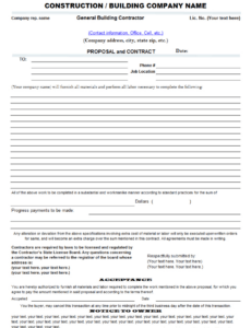 Free Custom Government Contract Bid Proposal Template Word Sample