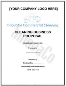 Free Custom Office Cleaning Bid Proposal Template Doc Sample