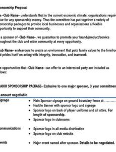 Free Editable Sports Event Sponsorship Proposal Template Word Sample