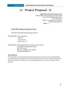 Free  Hr Outsourcing Proposal Template Word