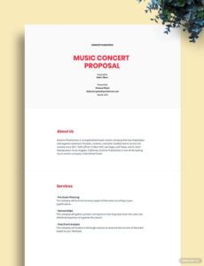 Free  Music Artist Sponsorship Proposal Template Pdf Sample