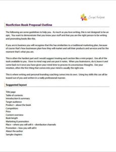 Free Printable Non Fiction Book Proposal Template Doc