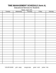 printable time management spreadsheet template — excelxo daily time management template pdf