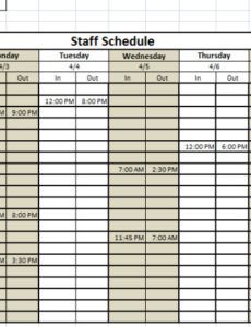 production schedule spreadsheet template  cards design templates staff time management template