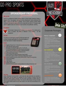 Youth Sports Program Proposal Template Word Sample