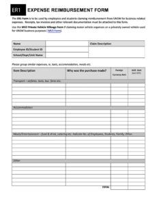 free 17 reimbursement template  doctemplates employee expense reimbursement form template excel