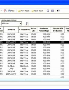 Free Printable Fixed Asset Management Template Pdf Sample