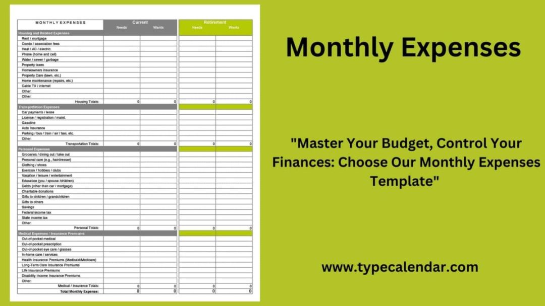 free printable monthly expenses templates excel pdf word personal monthly income and expense template word