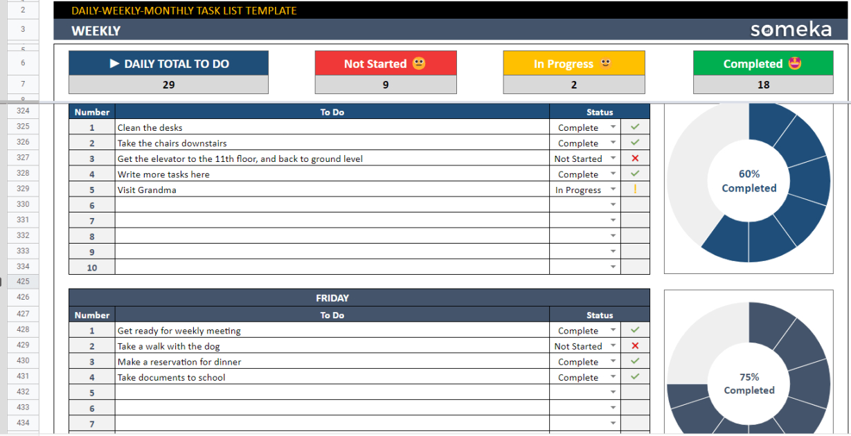 Free  Weekly Task Management Template Pdf Sample