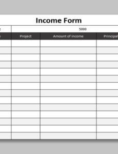 printable excel of simple free income formxlsx  wps free templates personal monthly income and expense template