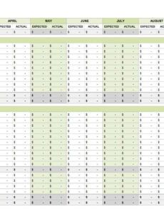 Printable Project Management Cash Flow Template Excel