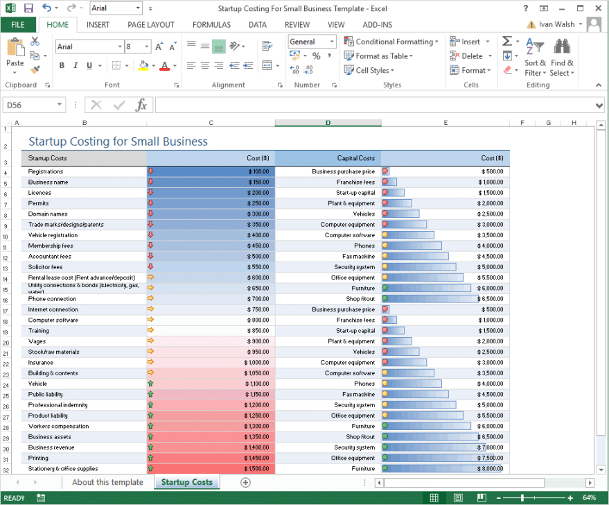 sample business start up cost template excel business start up expense template pdf