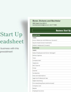 sample start up cost spreadsheet template business start up expense template word