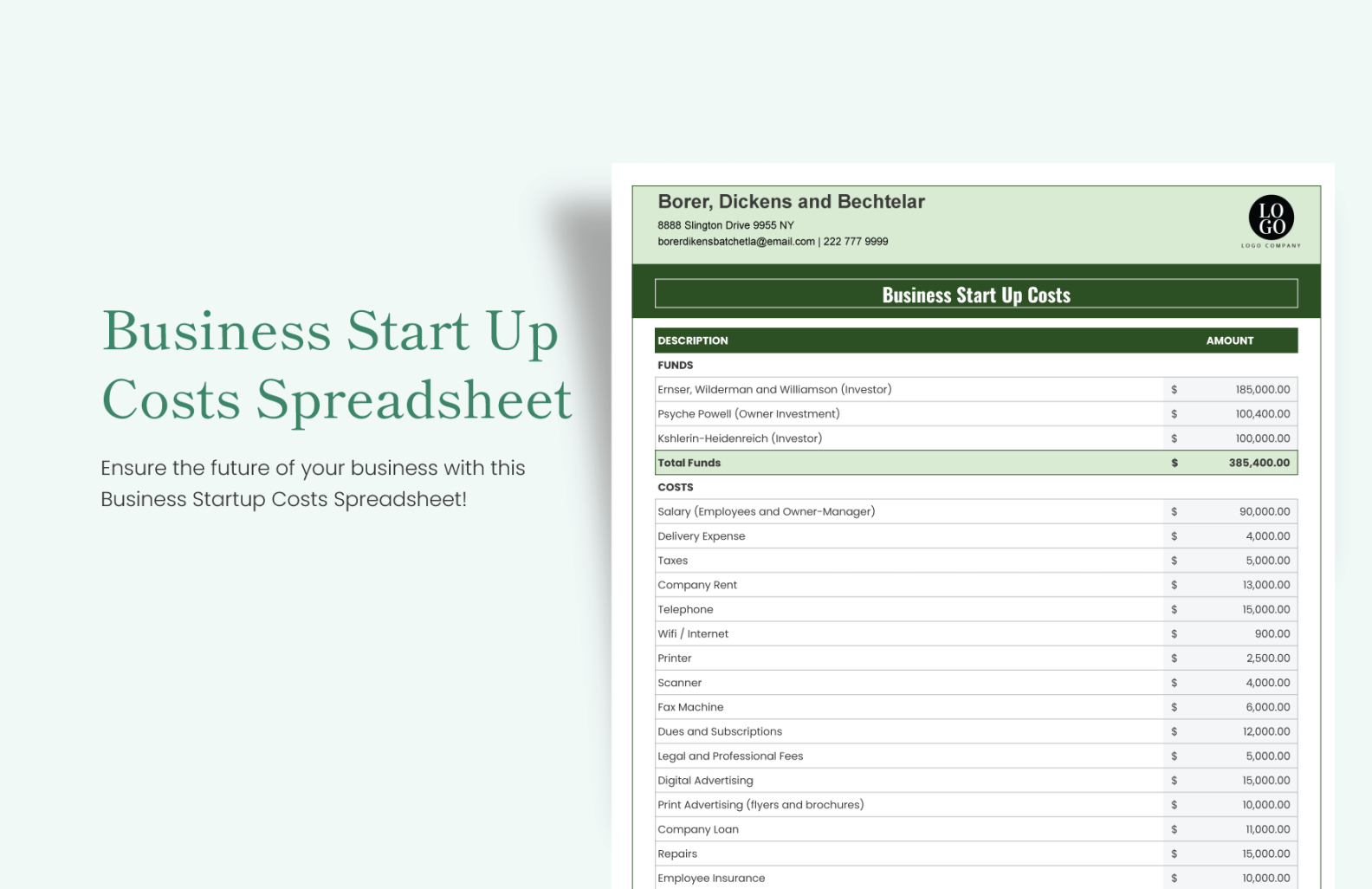 sample start up cost spreadsheet template business start up expense template word